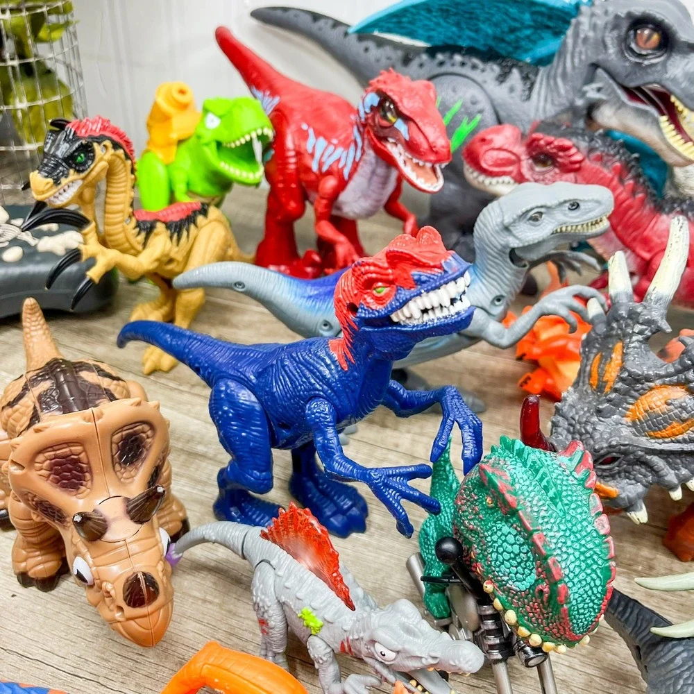 Zuru Robo Alive Smashers Dinosaur Action Figure Lot T-Rex Triceratops
